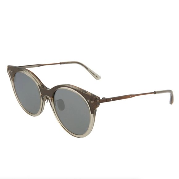 Bottega Veneta Women's Brown and Grey Round Sunglasses!